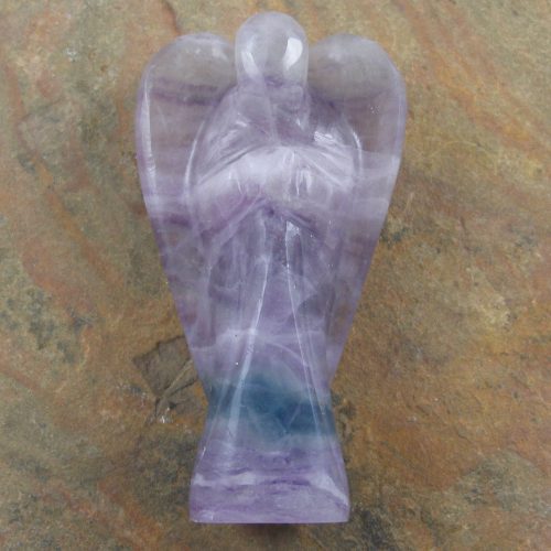 5cm Rainbow Fluorite Carved Angel
