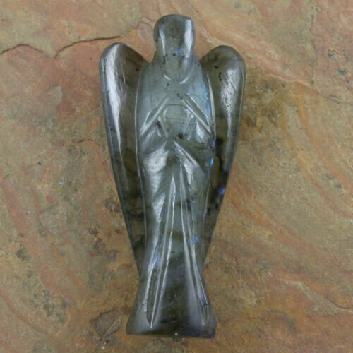 8cm Labradorite Carved Angel