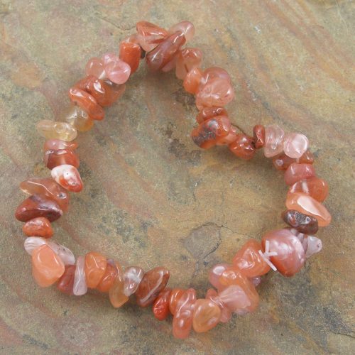 Quality Red Agate Chip Bracelet