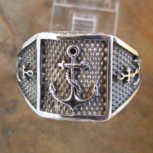 Sterling Silver Anchor Ring 15mm