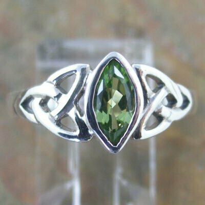 Sterling Silver Celtic Peridot Ring