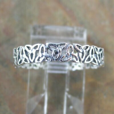 Sterling Silver Celtic Triquetra Band Ring