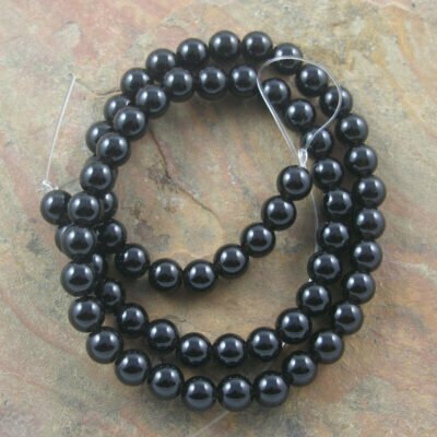 6mm Black Obsidian Beads