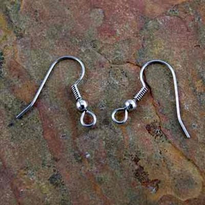 Stainless Steel Earring Hooks With Ball And Spring