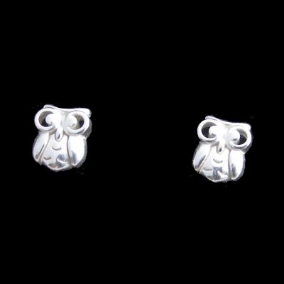 Sterling Silver Owl Earrings