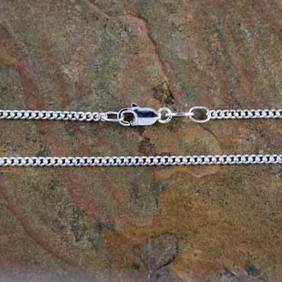 Sterling Silver Curb Chain Necklace