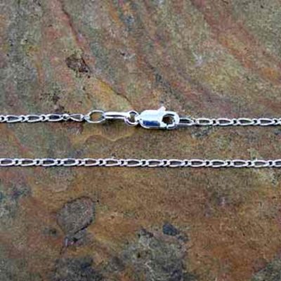 Sterling Silver Figaro Chain Necklace
