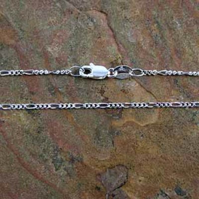 Sterling Silver Figaro Chain Necklace