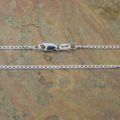 Sterling Silver Long Diamond Cut Curb Chain