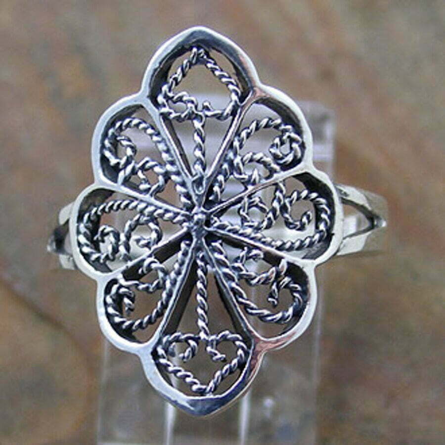 Sterling Silver Filigree Ring - Transglobal Trading