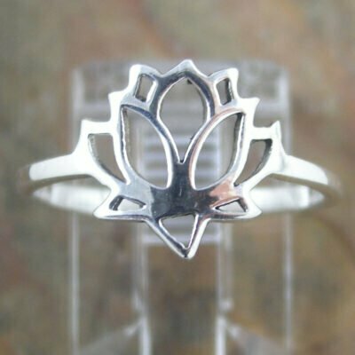 Sterling Silver Lotus Ring