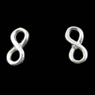 Sterling Silver Infinity Stud Earring