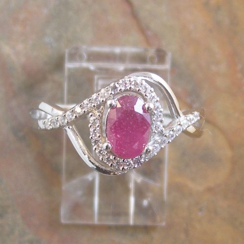 Sterling Silver Ruby Ring.