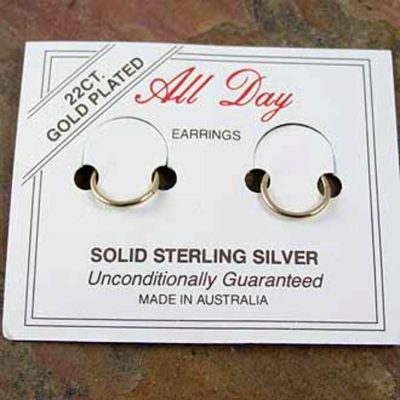 Mini Sterling Silver Hard Gold Plated Sleepers