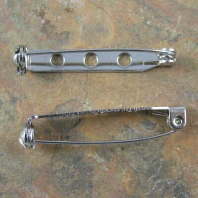 Nickel Plated Brooch Pin With Roller Catch