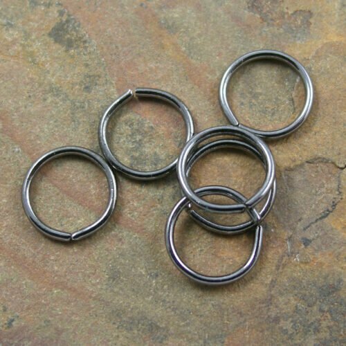 Gunmetal Plated Jumpring 8.75mm OD 1mm Wire