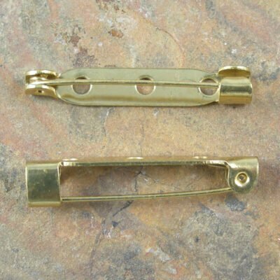 Gold Plated Brooch Pin With Hook Catch